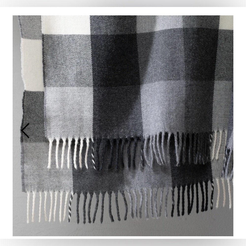 Schoolhouse 100% Merino Lambswool Plaid Throw Blanket - Picture 3 of 8